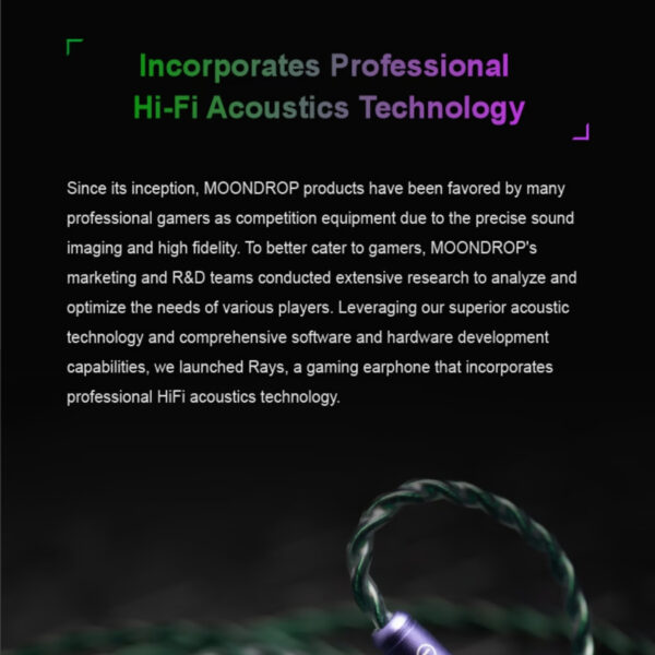 33f1bbbf674d4ed7824d3f9522befd9d.jpeg Moondrop RAYS Gaming In-Ear Monitor (Gravity Rays)