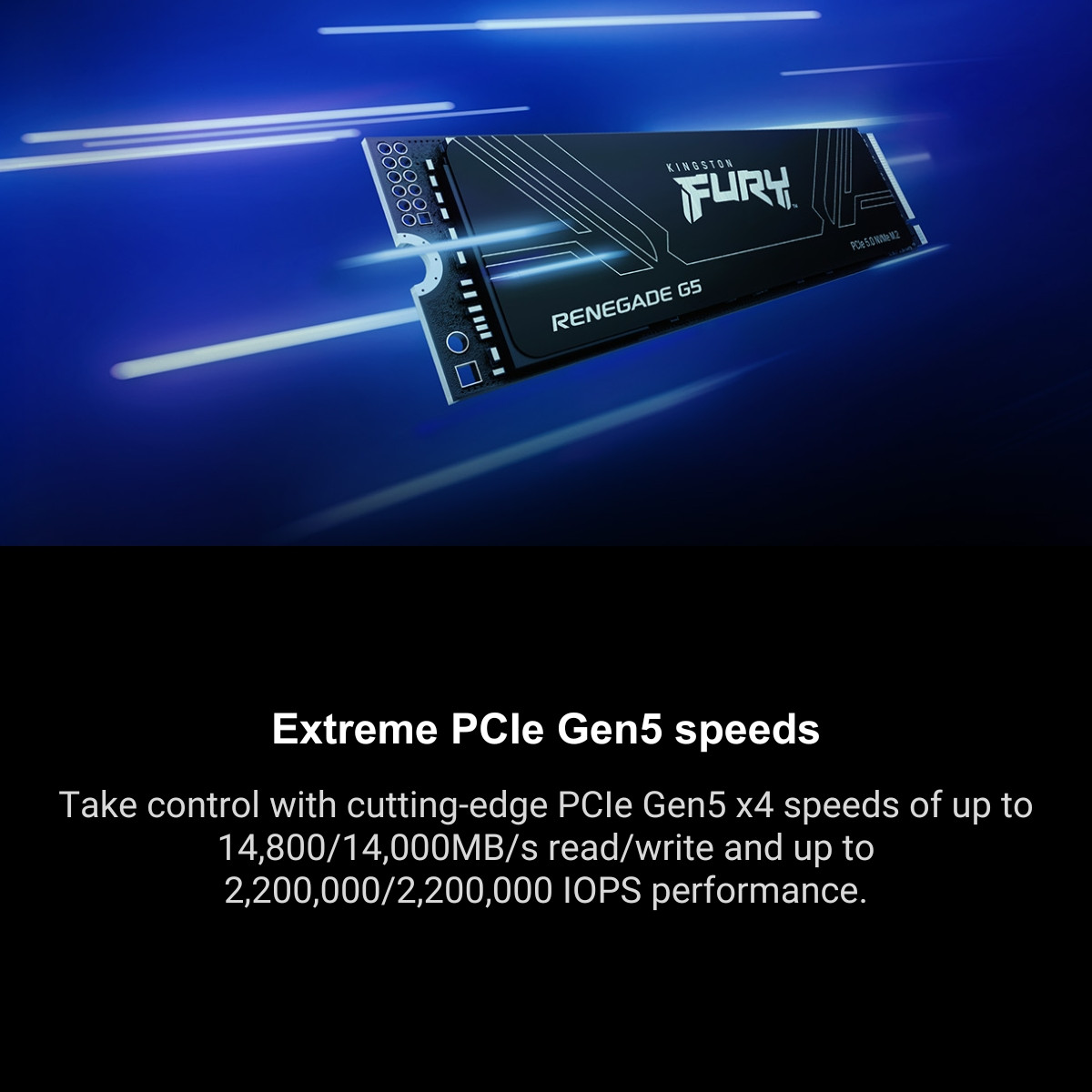 248a74289c06e78ffa92e9d92bb0f184.jpeg Kingston FURY Renegade G5 PCIe 5.0 NVMe M.2 SSD | For gamers, enthusiasts and high-power users seeking extreme performance