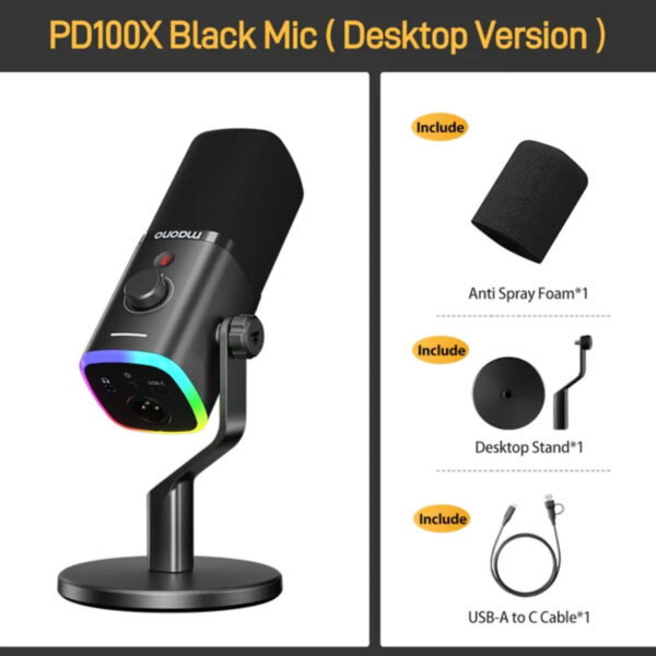 MAONO PD100X USB/XLR Dynamic Microphone For Game Streamers [READYSTOCK]