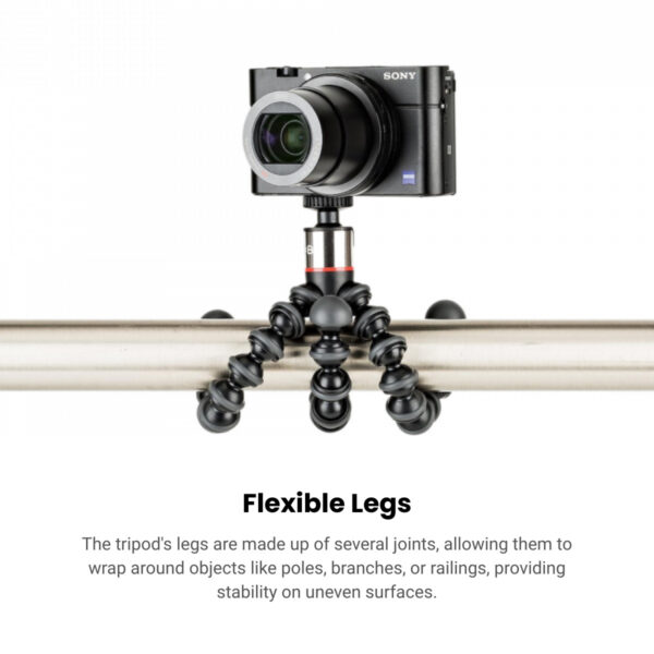 JOBY GORILLAPOD 500 COMPACT | FLEXIBLE TRIPOD FOR COMPACT POINT & SHOOT CAMERAS | UP TO 500 GRAMS [READYSTOCK]