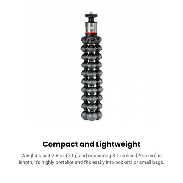 JOBY GORILLAPOD 500 COMPACT | FLEXIBLE TRIPOD FOR COMPACT POINT & SHOOT CAMERAS | UP TO 500 GRAMS [READYSTOCK]