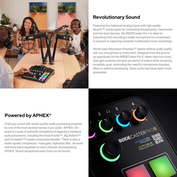 cb830ae31eddbbc5aa0fc40f4c7bfb82.jpeg RODE RODECaster Pro II Integrated Audio Production Studio