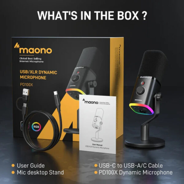 MAONO PD100X USB/XLR Dynamic Microphone For Game Streamers [READYSTOCK]
