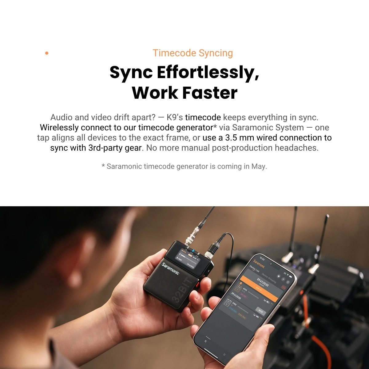 Saramonic K9 Dual-Channel Digital UHF Wireless Audio System for Filmmakers