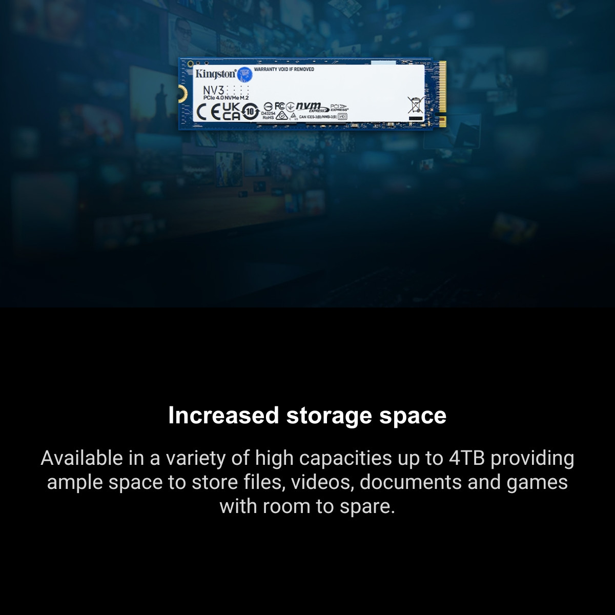 Kingston NV3 PCIe 4.0 NVMe SSD (M.2 2230) | For high-speed, low-power storage needs