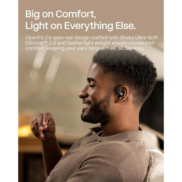 Shokz Openfit 2 Open-Ear Headphone with Comfort Ultimate Sound