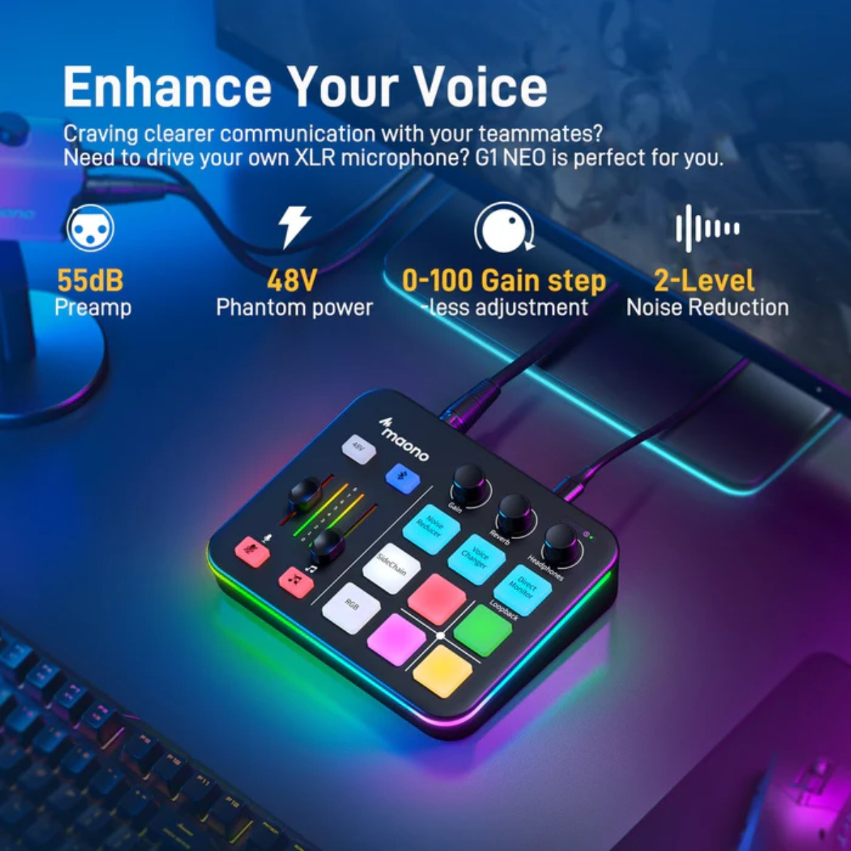 Maono Maonocaster G1 NEO Audio Mixer For Game Streamer