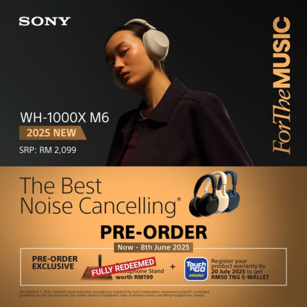 Sony WH-1000XM6 Noise-Canceling Wireless Over-Ear Headphones [READYSTOCK]