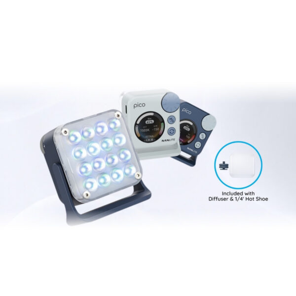 599de807b9c84f872a35f76edf78554f.jpeg Nanlite Pico RGBW Pocket LED Light – 2700K-7500K Mini Video Light | Magnetic | App Control | Vlog Fill Light