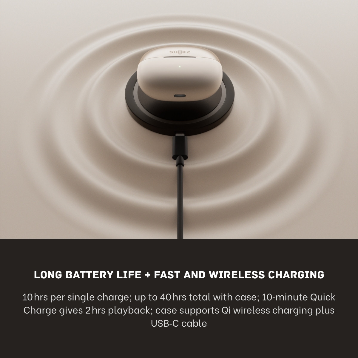 Shokz OpenDots ONE open-ear earbuds | Open-Ear Clip-On Design