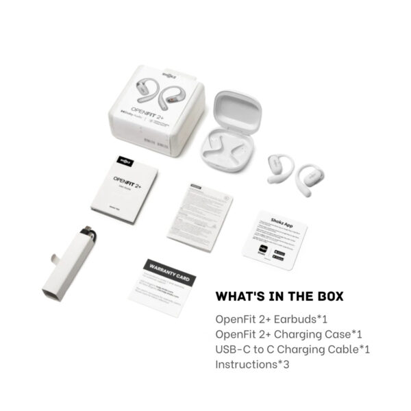 SHOKZ OPENFIT 2+ Open-Ear Headphones Earbuds OpenFit 2 Plus | Dual Drivers | Situational Awareness | 48 Hours