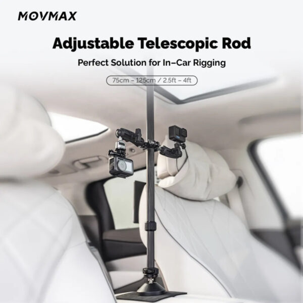 Movmax Adjustable Telescopic Rod | 1/4" Thread Kit (75-125cm/2.5ft-4ft)