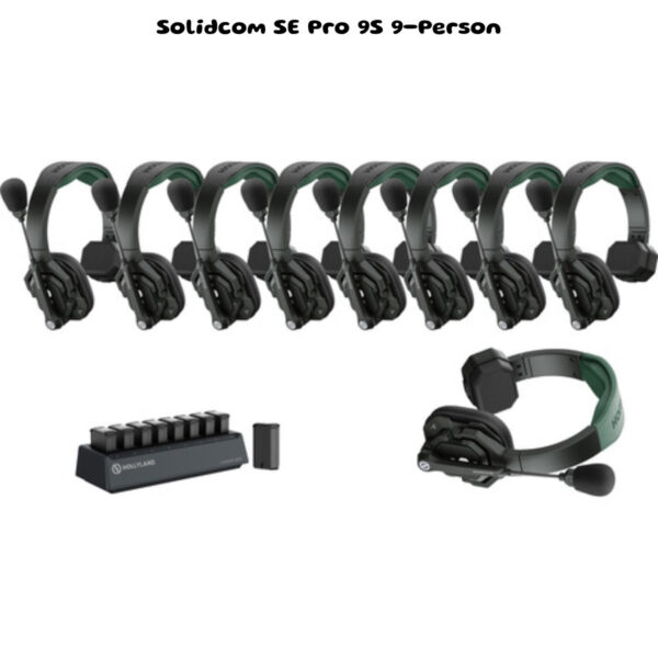 [PRE-ORDER 14 Days] Hollyland Solidcom SE Pro 9S 9-Person Full-Duplex Single-Ear Headset Intercom System (1.9 GHz)