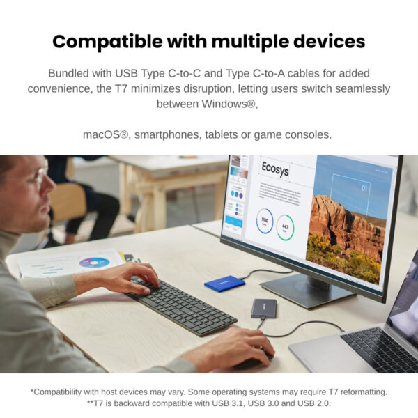 Samsung T7 Portable SSD Basic | 1TB/2TB/4TB