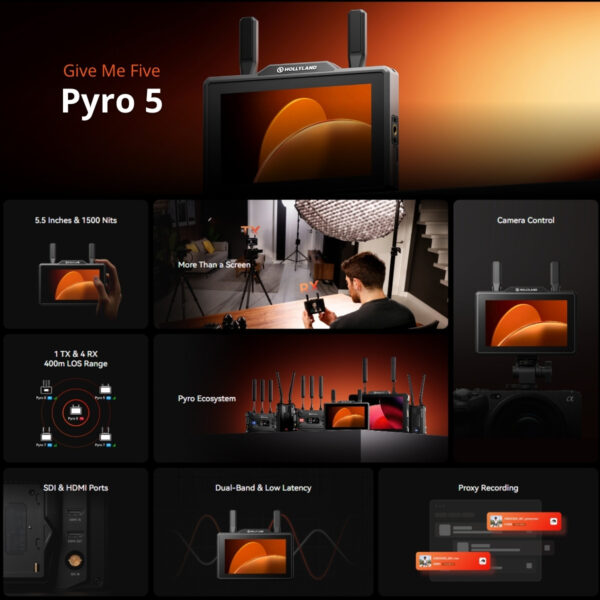 Hollyland Pyro 5 Wireless 5.5-inch Wireless Monitor