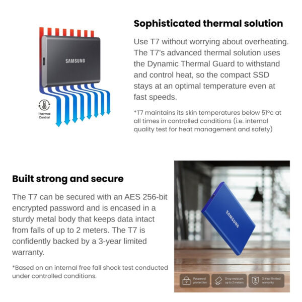 Samsung T7 Portable SSD Basic | 1TB/2TB/4TB