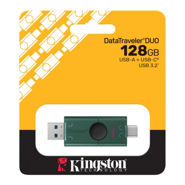 Kingston DataTraveler Duo USB Flash Drive (Gen 2) | With dual USB-A/C moving cap design | USB-A & USB-C | DTDEG2
