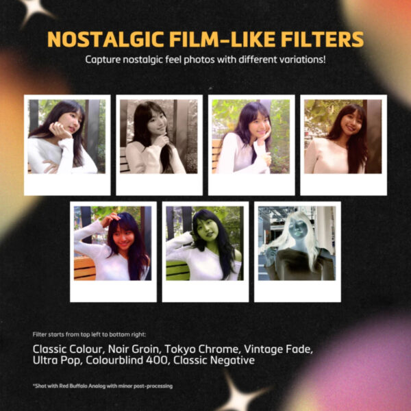 Red Buffalo Analog Digital Camera | Screen-Free Retro Vibe | 5MP Sensor | Film Look