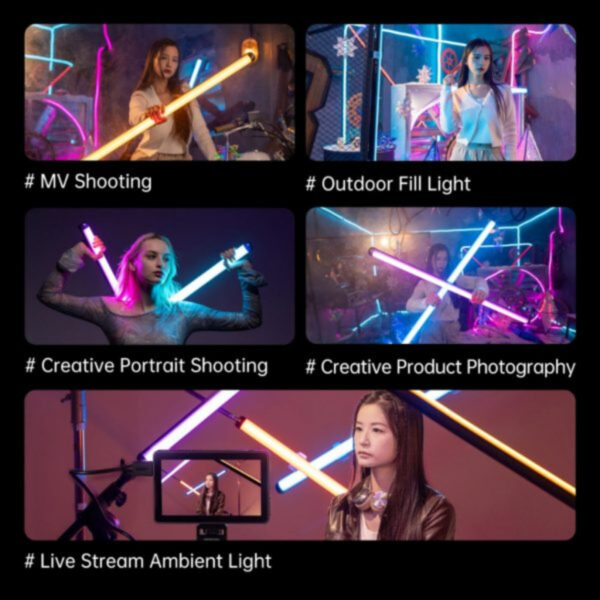 30fca074125712d5e138ba3c8576bd6b.jpeg Viltrox K-Series RGB LED Light Stick Kit K60 K90 Studio Lighting Set for Vlogger Photo/Video