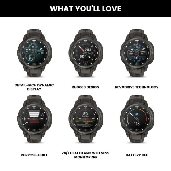 Garmin Instinct Crossover AMOLED rugged hybrid GPS smartwatch | AMOLED | 14 Days Battery | Health Monitoring