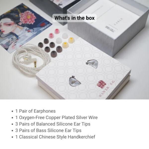 TANGZU WANER SG In-Ear Monitors IEM | 10mm Dynamic Driver | PET Diaphragm | 20Ω Silver-Plated OFC Cable (Wan Er SG)