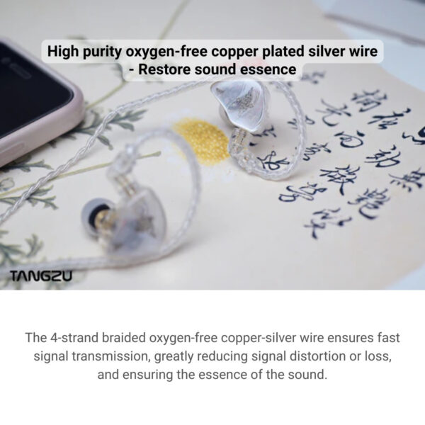 TANGZU WANER SG In-Ear Monitors IEM | 10mm Dynamic Driver | PET Diaphragm | 20Ω Silver-Plated OFC Cable (Wan Er SG)