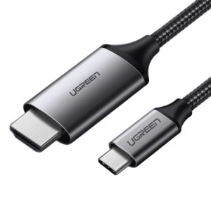6d14353f7ab98203f1876ef714d1efe1.jpeg UGREEN USB-C TO HDMI 4K@60HZ with ALUMINUM SHELL CABLE 1.5M (GRAY)