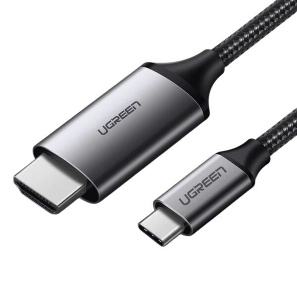 6d14353f7ab98203f1876ef714d1efe1.jpeg UGREEN USB-C TO HDMI 4K@60HZ with ALUMINUM SHELL CABLE 1.5M (GRAY)