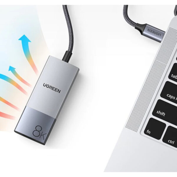 a14214badc1a63e30b01465a7a12ffae.jpeg UGREEN USB-C TO HDMI FEMALE 8K@60HZ APAPTER with ALUMINUM CASE (HDMI V2.1, support 3D)