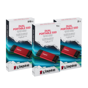 Kingston Dual Portable Solid-State Drive SSD | USB Type-A and Type-C | speeds of up to 1,050MB/s