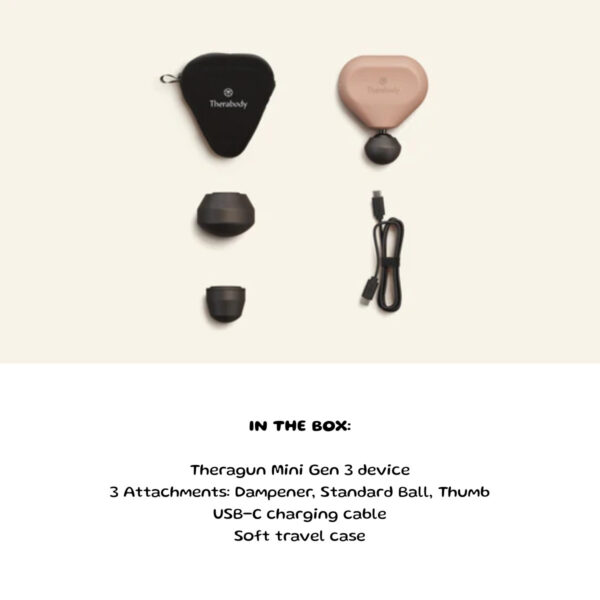 Therabody TheraGun Mini (3rd Gen) Ultra-Portable Massage Gun & Travel Essential for Fast, Effective Pain & Tension Relief Anywhere