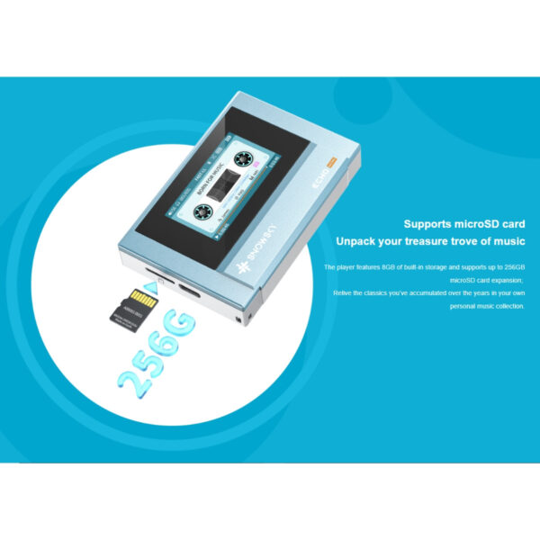 [PRE-ORDER 30 Days] FiiO Snow Sky Echo Mini HiRes Lossless Bluetooth MP3 Music Player 15 Hours Playback, 3.5mm/4.4mm Headphone Outputs