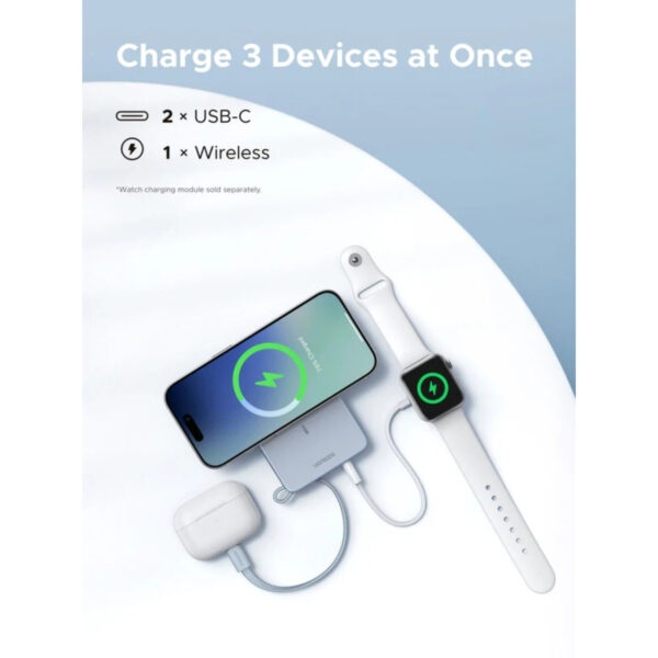 UGREEN MagFlow Magnetic Wireless Power Bank | 10000mAh | Qi2 25W | MagSafe-compatible