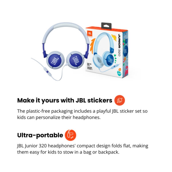 JBL JR320 Junior Wired on-ear kids headphones