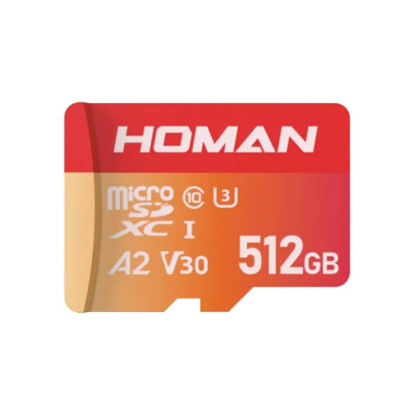 HOMAN UHS-I MicroSD Card A2 (180MB/s Class 10 U3 V30) - 512GB