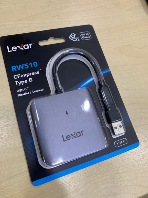 Lexar CFexpress Card Reader Type B USB-C Reader USB-A adapter included (USB 3.2 Gen 2) - RW510