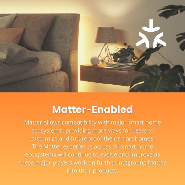 Nanoleaf Matter Wi-Fi A19 Smart Bulb | 16M colours | 2 Packs | 4 Packs