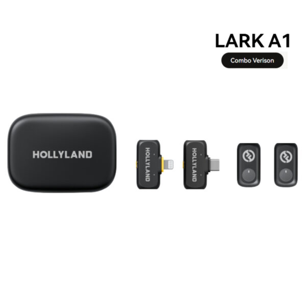 Hollyland Lark A1 wireless microphone | High-Resolution Audio | 3-Level Intelligent Noise Cancellation | Custom EQ & Reverb Settings