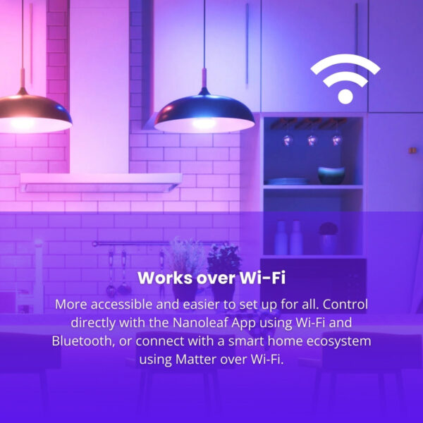 Nanoleaf Matter Wi-Fi A19 Smart Bulb | 16M colours | 2 Packs | 4 Packs