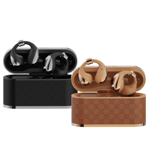 BUTTONS Clip Open-ear earbuds 12mm Titanium Driver Dual beamforming Mic Reduce wind & ambient noise