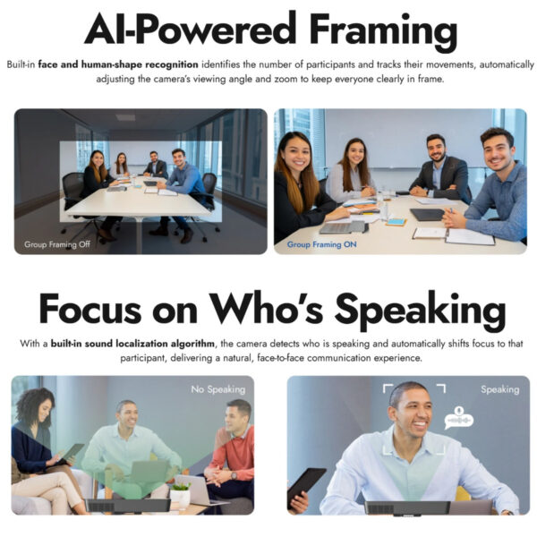 [PRE-ORDER 30 Days] Rocware RB10 Lite / RB10Lite All-in-One 4K BYOD Video Bar for Huddle Space with Group & Speaker Framing