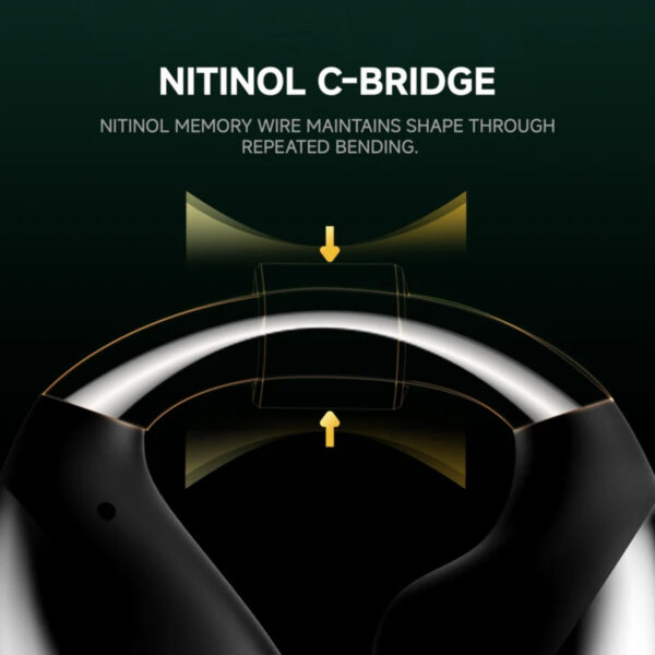 BUTTONS Clip Open-ear earbuds 12mm Titanium Driver Dual beamforming Mic Reduce wind & ambient noise