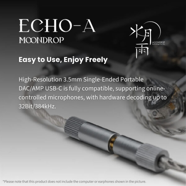 Moondrop Echo-A / Echo-B Portable DAC Amplifier | 32Bit/384kHz | 3.5mm | 4.4mm