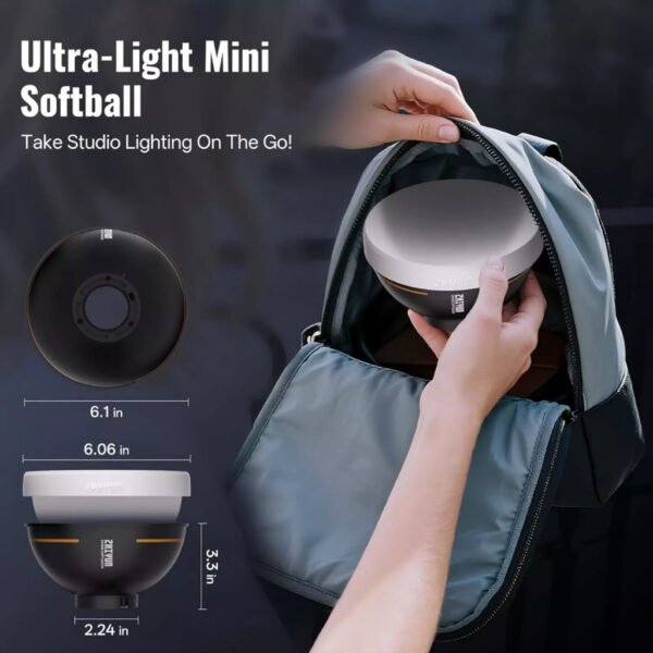 ZHIYUN Mini Softbox, Video Light Dome Diffuser For G60 / X100 / X60 / CX100 Light With ZY Mount