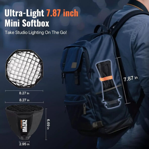 ZHIYUN Mini Softbox, Video Light Dome Diffuser For G60 / X100 / X60 / CX100 Light With ZY Mount