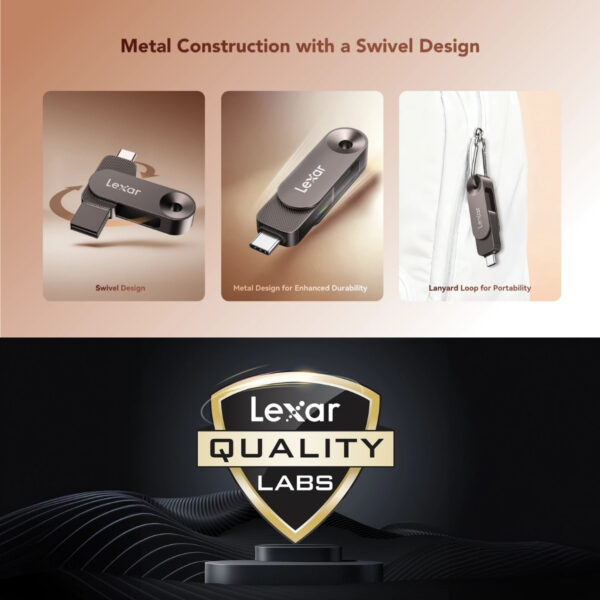 Lexar JumpDrive Solid State Dual Drive D500 USB 3.2 Gen 1 Type-C