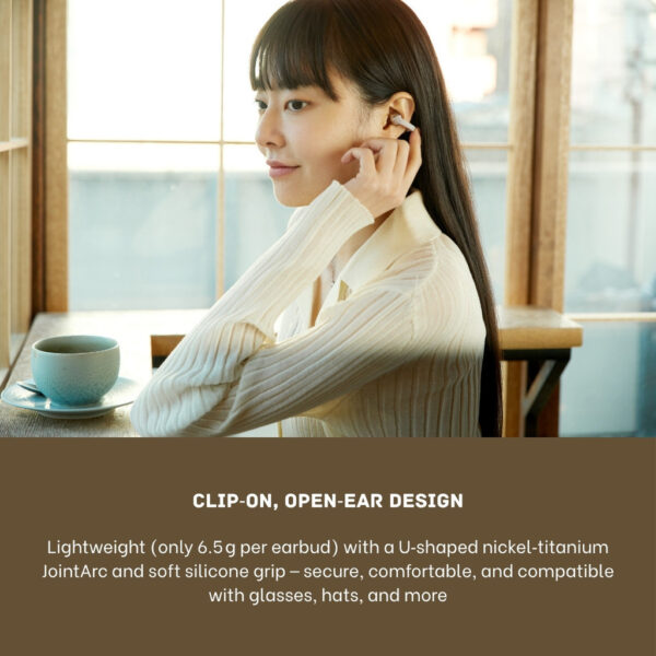 Shokz OpenDots ONE open-ear earbuds | Open-Ear Clip-On Design