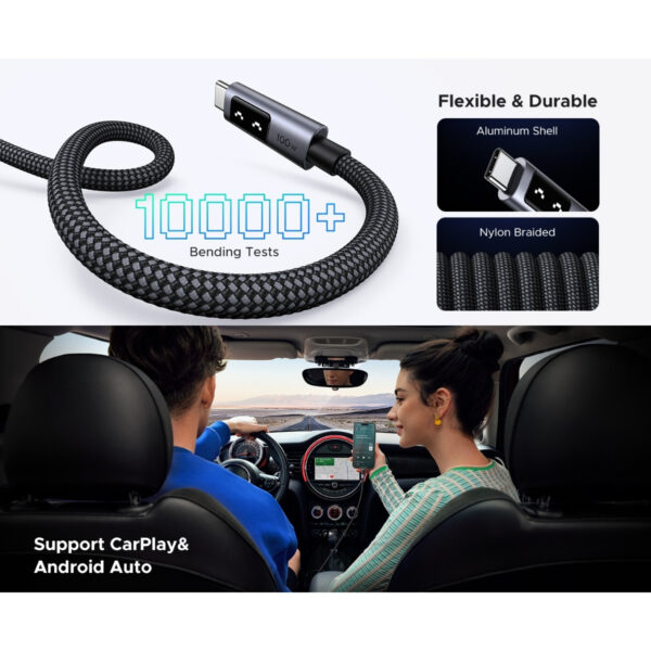 7e75f5bfee9d09a4abf3495892aec14b.jpeg UGREEN Uno USB-C to USB-C PD Fast Charging Cable | 100W | 1 Meter - 35501