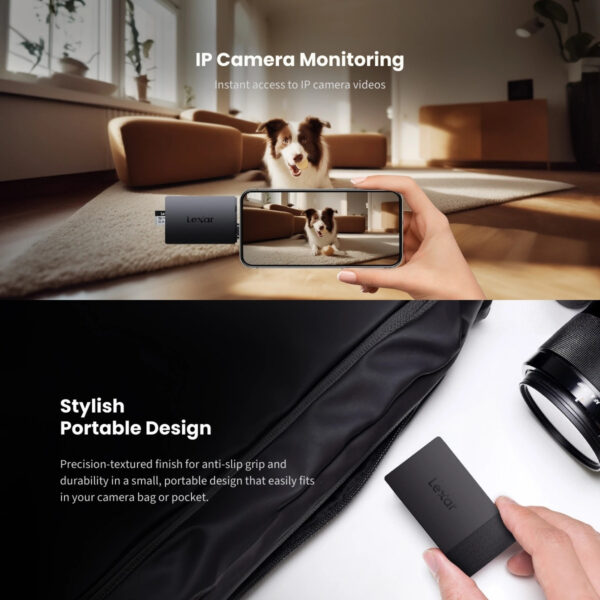 Lexar RW360 microSD/SD USB-A/C Card Reader | for MicroSD Card & SD Card | Type-A & Type-C Compatibility