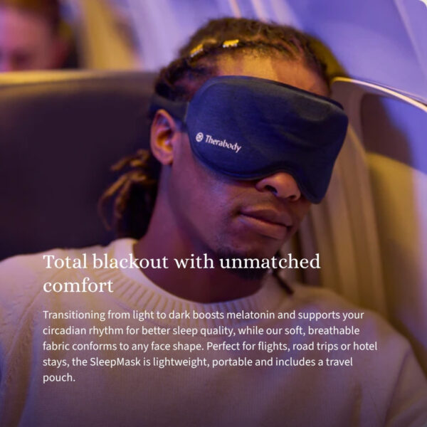 Therabody SleepMask Blackout Sleep Mask | Ultra-comfortable Design for Better Sleep